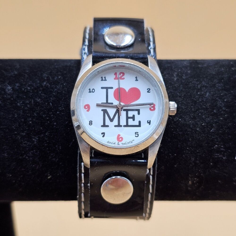 Vintage David & Goliath I Heart Me Ladies Watch New Battery Runs Great